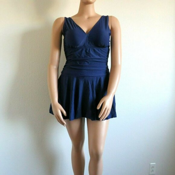 2 Piece Swimdress and Boy Shorts Plus Size 3XL - Picture 3 of 5